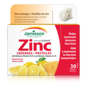 Zinc Lozenges With Echinacea, Vitamins C And D - Honey Lemon